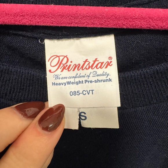 Printstar Kyoto Japan Graphic Tee Small | Navy Kanji Streetwear - Picture 3 of 6